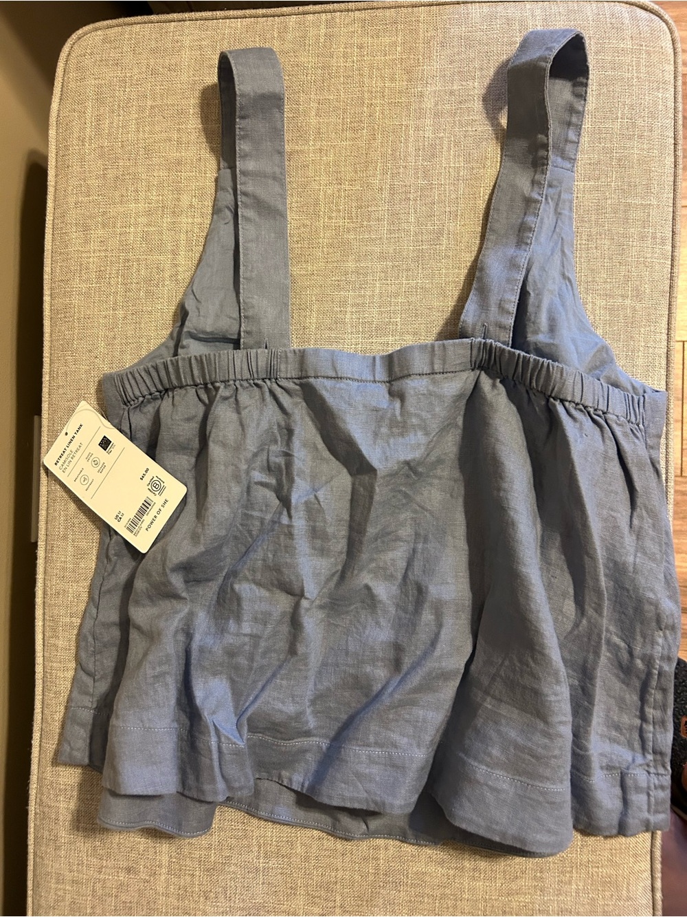 Athleta Women's Light Blue Linen Tank Top - Picture 2 of 5